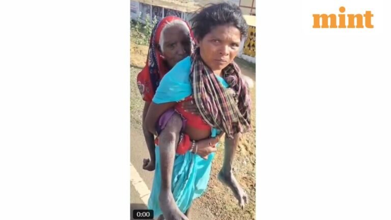 On a pension of ₹500, a tribal woman from Chhattisgarh walks with her 90-year-old mother-in-law on her back; video went viral | Today’s news