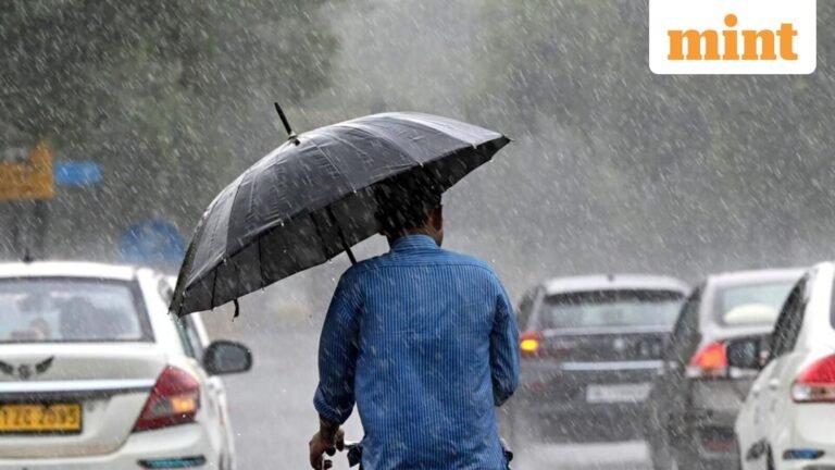 Delhi Weather Today: Rains lash national capital amid IMD red alert for severe thunderstorms and hail | Today’s news