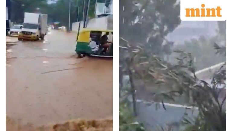 ‘Bengaluru weather never misses a plot twist’: Internet reacts to waterlogged roads, long traffic jams and chaos with heavy rain | Today’s news