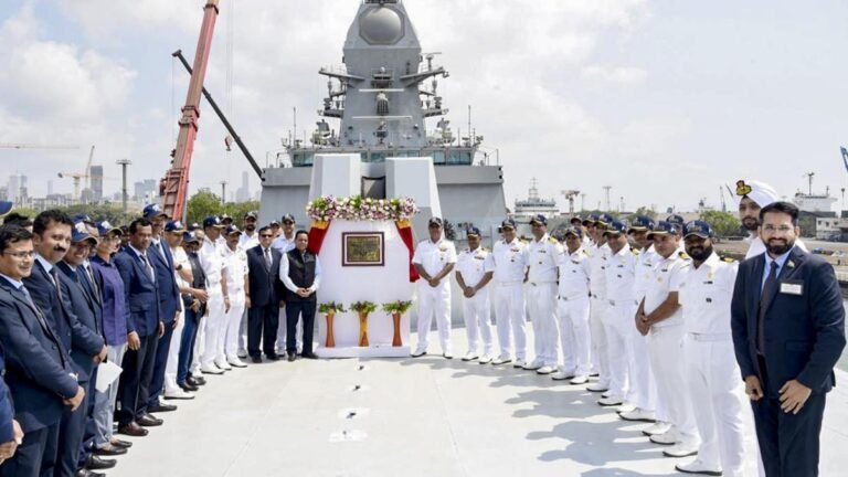 The sixth Nilgiri-class frigate joins the fleet and increases naval firepower