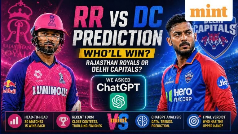 RR vs DC Prediction: Who will win, Rajasthan Royals or Delhi Capitals? We asked ChatGPT | Today’s news