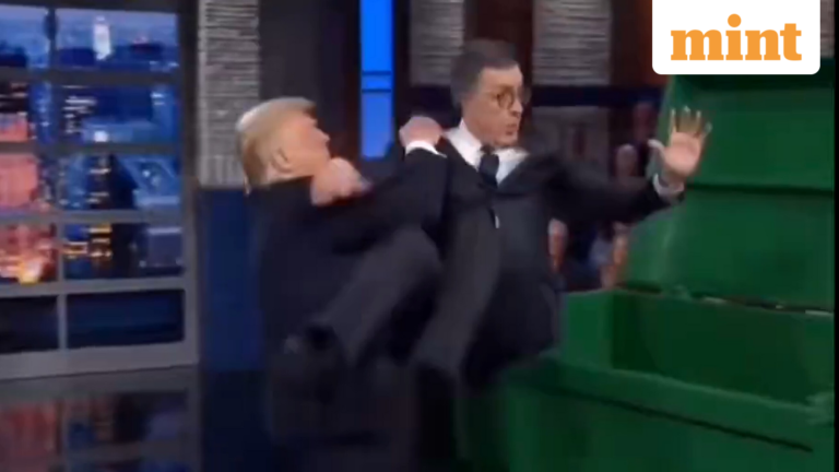 Trump trashes Stephen Colbert in latest AI video as ‘Late Show’ host bows out; facing resistance | Today’s news