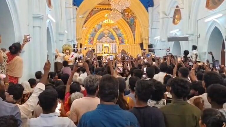 Vijay’s visit to Velankanni cancelled; A visual of fans chanting ‘TVK’ inside the basilica is going viral
