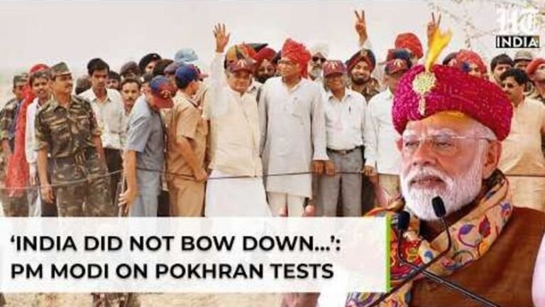PM Modi recalls 1998 Pokhran nuclear test – says ‘no force can make India bend or succumb to pressure’ | Today’s news