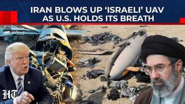 Trump releases AI image of US drone destroying Iranian ships after announcing progress in talks | Today’s news