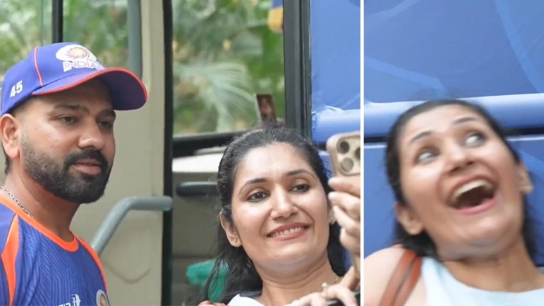 Rohit Sharma’s awkward reaction when fan collapses after selfie: Watch