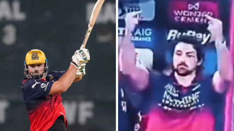Tim David was fined for an obscene gesture during the final RCB vs MI thriller