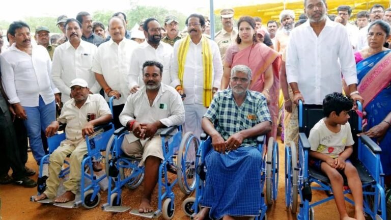 Minister distributes subsidized tractors and equipment to farmers in Palnad