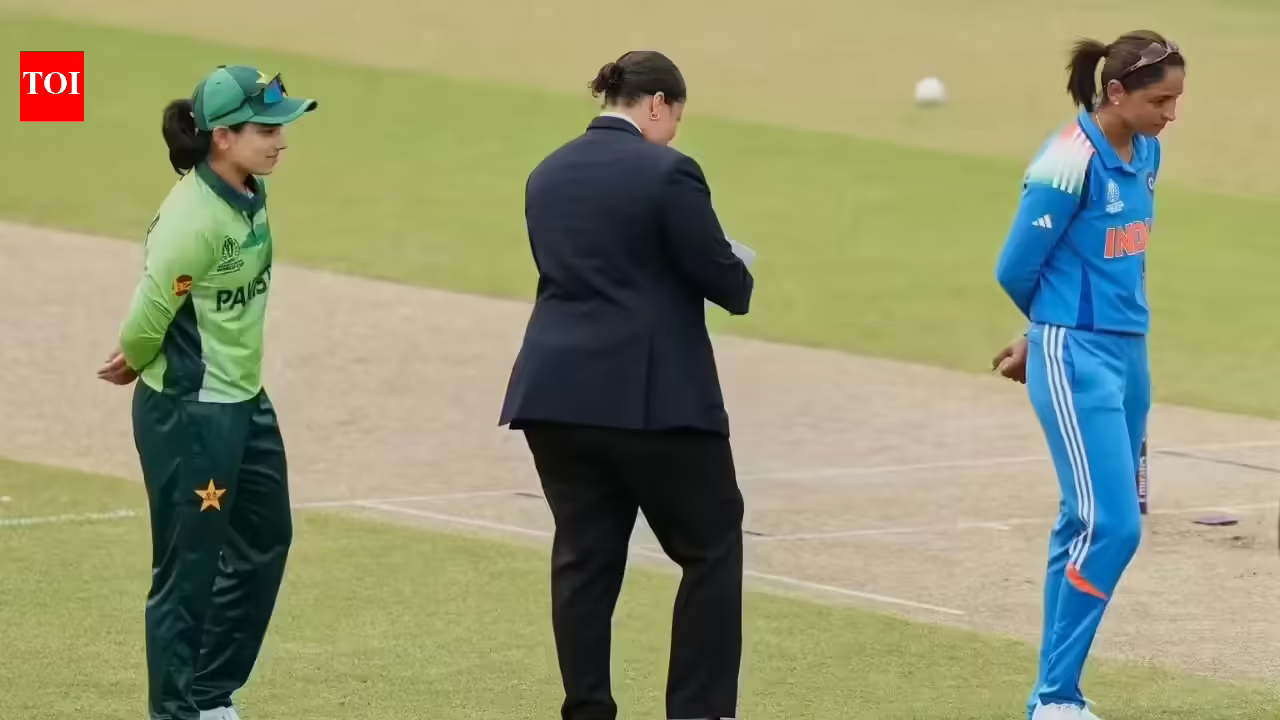 No handshake again! India’s Harmanpreet Kaur and Pakistan’s Fatima Sana eschew the usual tossing salute at the Women’s World T20