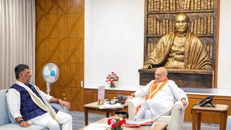 DKS places wish list in front of Amit Shah, seeks Karnataka President’s Police Award