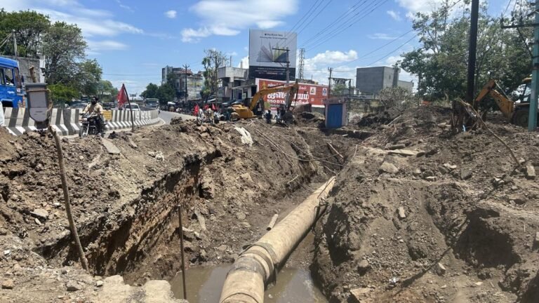 TWAD is rebuilding a key water pipe in Vellore’s Old Town to restore water supply