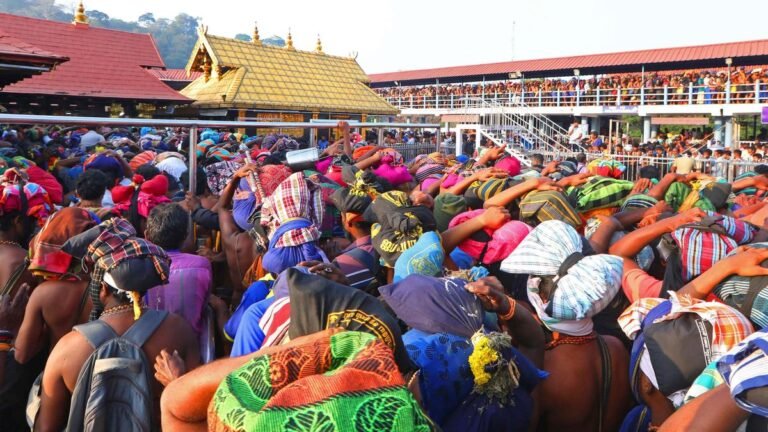 The artificial intelligence crowd management system is to be implemented in Sabarimala from this year