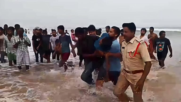 Police rescued two teenagers from drowning at Vadarevu and Suryalanka beaches in Bapatla