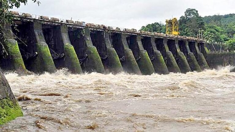 Low rainfall keeps most of the Pazhassi reservoir gates closed