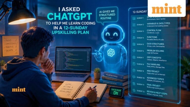 I asked ChatGPT to help me learn to code in a 12-week upskilling plan: AI gives me a structured routine | Today’s news