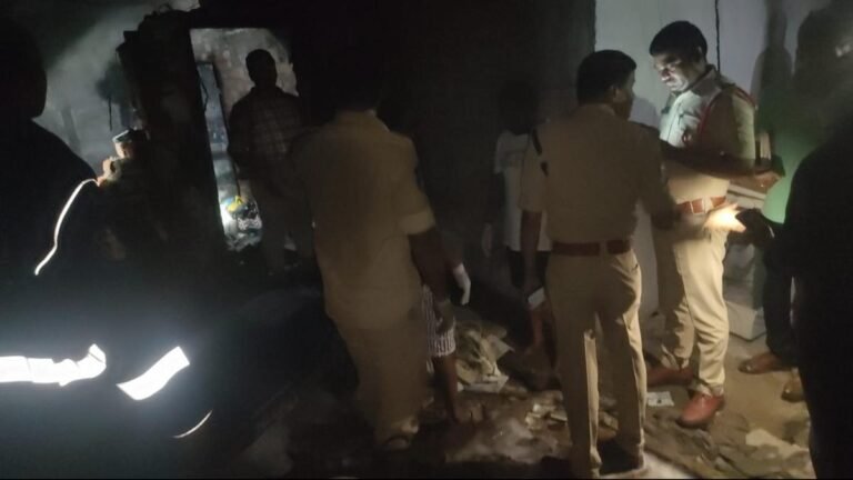 Grandmother, two grandchildren killed in midnight house fire after gas leak explodes in Miryalaguda