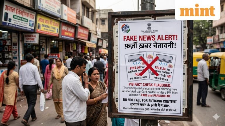 Free AC for Aadhaar Card holders? PIB Flags PM Modi’s Fake Notification – ‘Don’t Attack Alluring Content’ | Today’s news