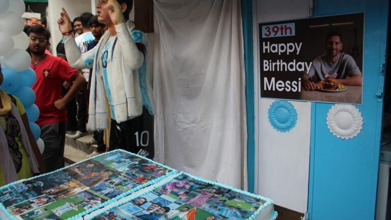 Lionel Messi’s 39th birthday celebrations in Ichhapur, Bengal