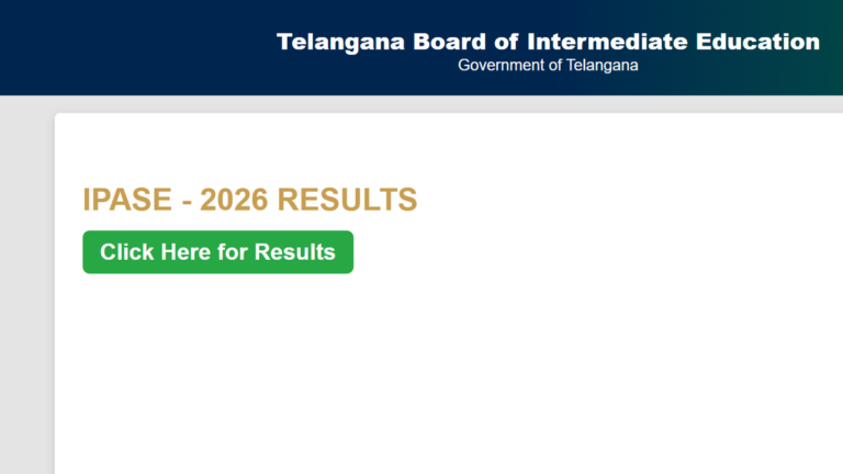 Telangana Inter Advanced Supplementary Results 2026 declared