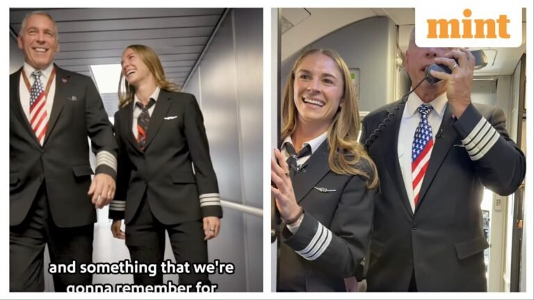 Watch: Pilot’s last flight turns emotional as daughter joins him in cockpit ahead of retirement | Today’s news