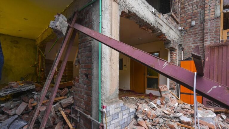 Residential building belonging to drug trafficker destroyed in Srinagar