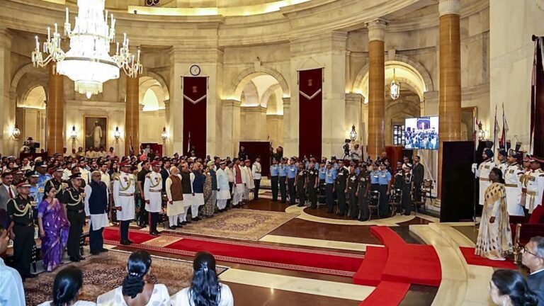 President Murmu bestows 7 Kirti Chakras; IAF pilot, Gaganyatri Prasanth Nair among the recipients