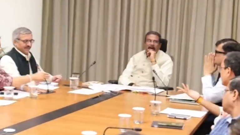 Education Minister Dharmendra Pradhan is holding a review meeting for NEET exam preparations