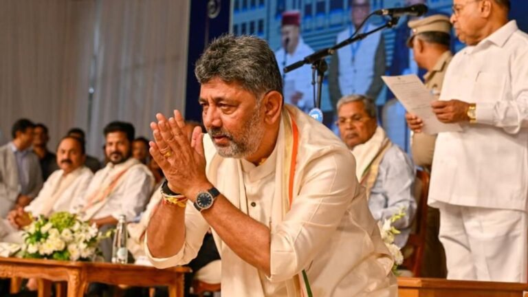 DK Shivakumar takes oath in the name of Ajjayya and with constitution in hand