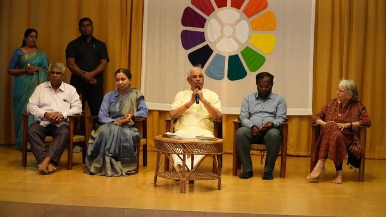 Governor of Tamil Nadu visits Auroville, distributes identity cards to residents