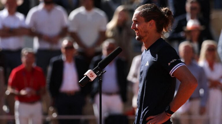 Alexander Zverev takes a cheeky dig at his father after the French Open final