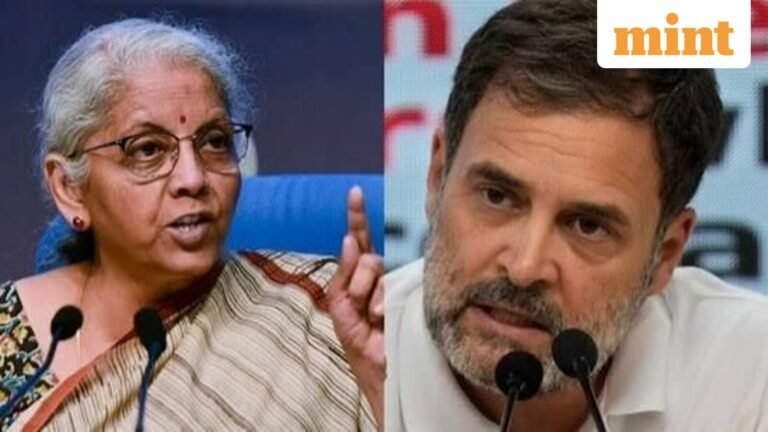 Nirmala Sitharaman dismisses Rahul Gandhi’s ‘economic tsunami’ warning, says it ‘undermines’ India’s achievements | Today’s news