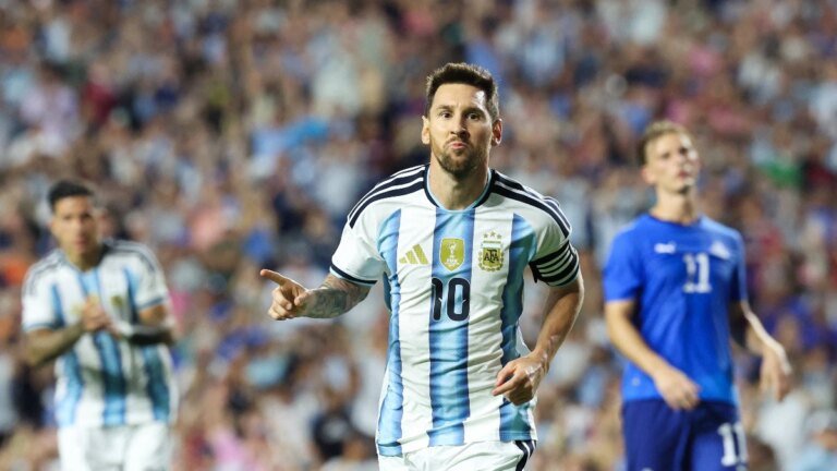 World Cup warm-up: Messi scores on return as Argentina win 3-0 against Iceland