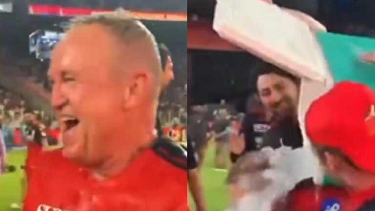 Dissolute RCB stars throw ice water on coach after IPL win