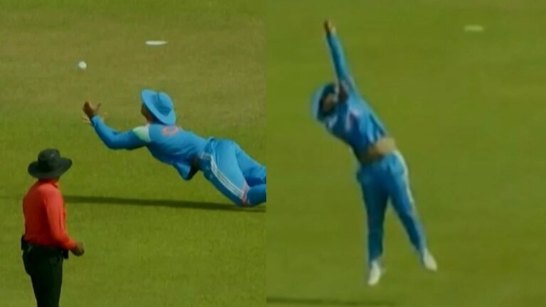 Vaibhav Sooryavanshi pulls off an amazing acrobatic catch vs Afghanistan A: Watch