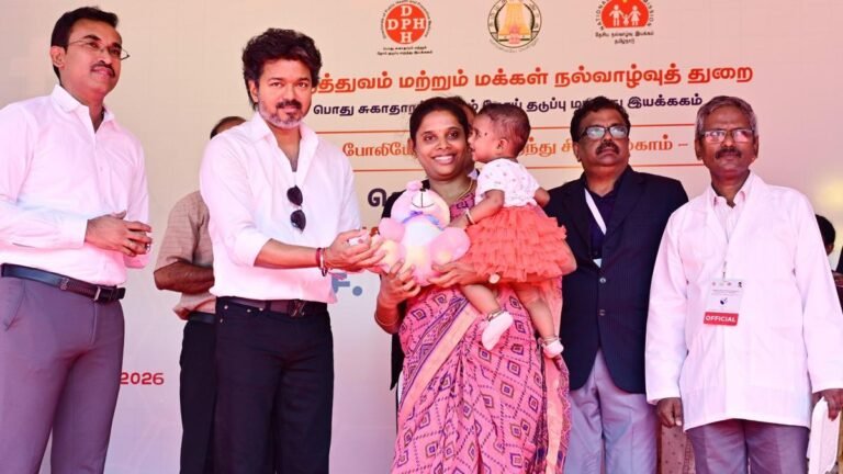 Tamil Nadu CM Vijay launches Pulse Polio Immunization Campaign in Chennai