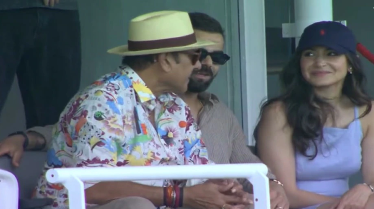 Virat Kohli cheers for Harmanpreet’s record Lord’s fifty, attends match with Anushka
