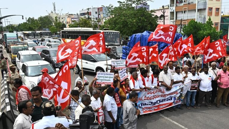 Andhra Pradesh: Left parties block NH in Vijayawada over fuel and gas hike