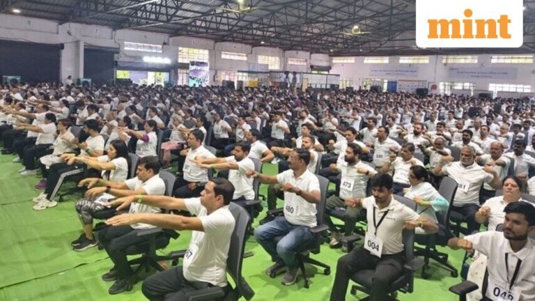 Japanese firm Kokuyo sets record by hosting India’s largest working chair yoga in Nagpur | Today’s news