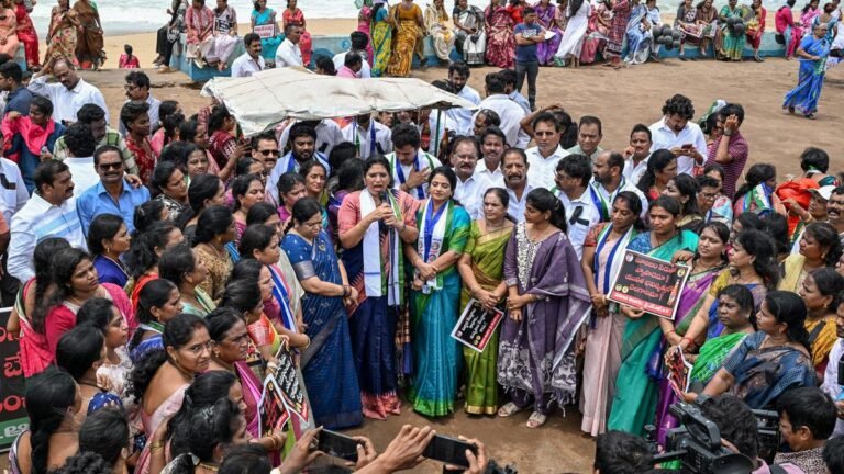 YSRCP is protesting against the government’s beach shack proposal in Vizag