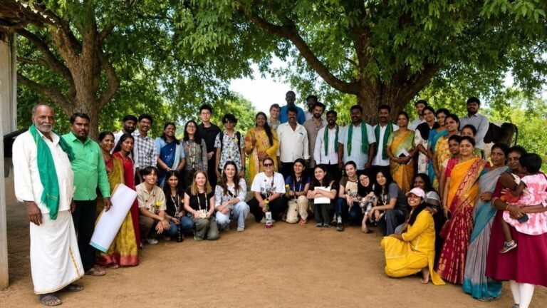 American students study natural farming practices in Kuppam