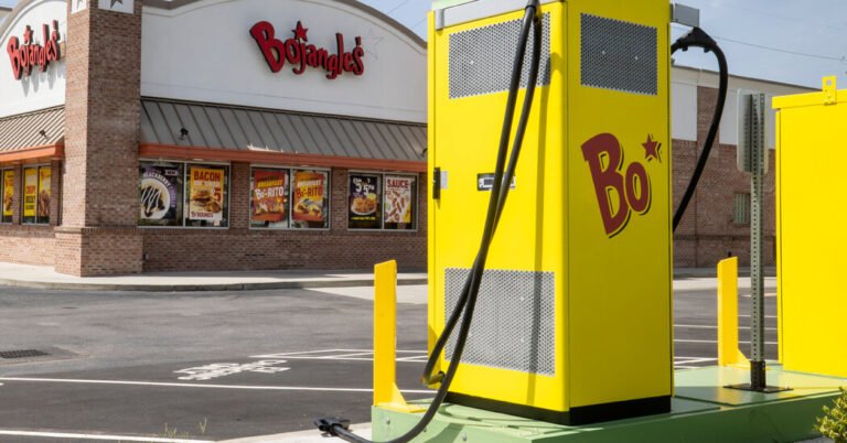 Electric vehicle sales in the U.S. are falling, but EV chargers are on the rise