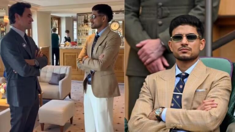 Shubman Gill chats with Roger Federer, becoming only the fourth Indian captain to…
