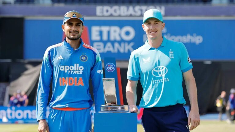 England 63/2 in 12.4 Overs | India vs England 1st ODI Live Score: Breakthrough for India! Gurnoor Brar attacks as Jacob Bethell leaves
