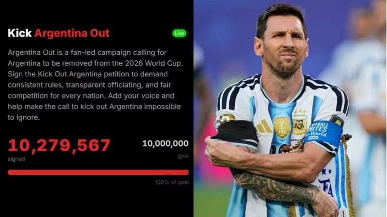 More than 10 million sign petition to ban Argentina from FIFA World Cup over referee bias