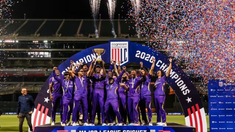 Shah Rukh Khan celebrates MLC LA Knight Riders’ first title after a thrilling final victory