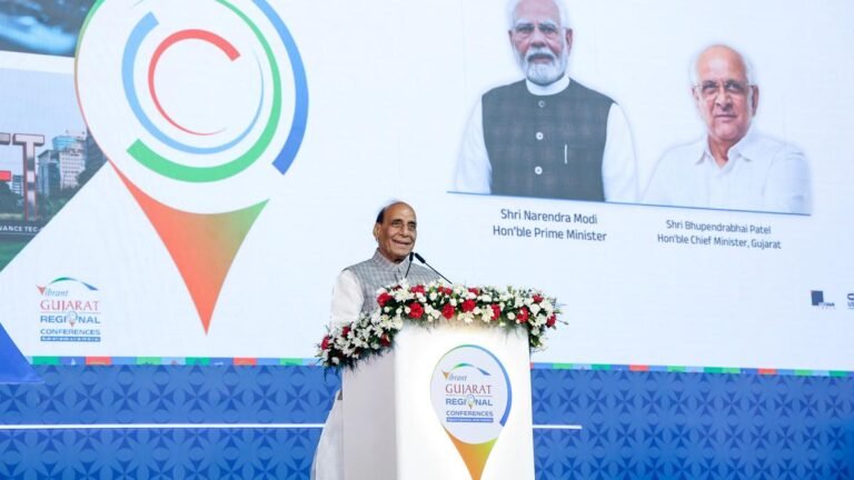 Gujarat can anchor a drive for confidence in defence, says Rajnath Singh
