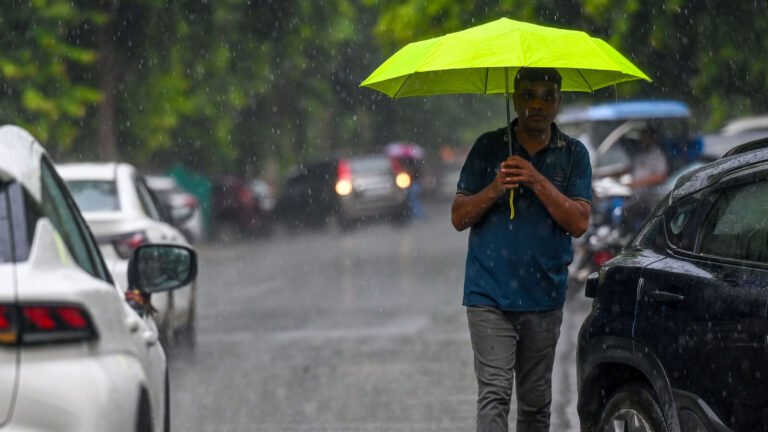 Delhi Weather Today: Rain lashes parts of capital; IMD issues ‘yellow’ thunderstorm warning | Today’s news