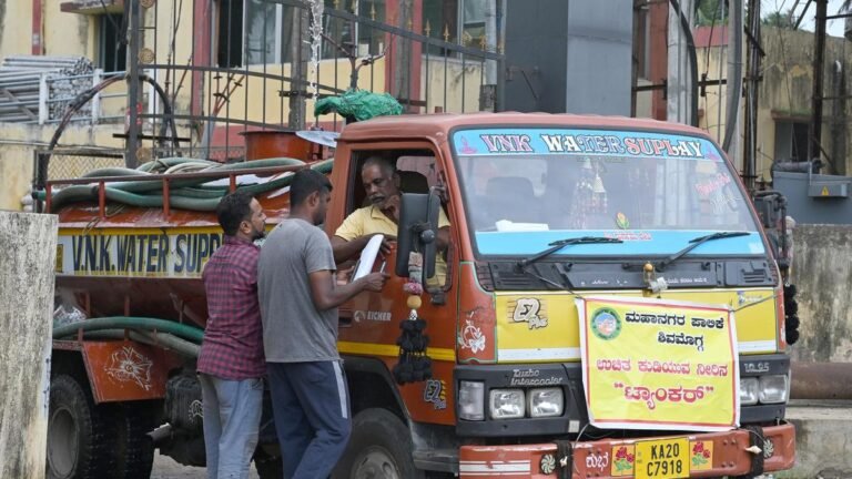 Repairs at the water treatment plant interrupted drinking water supplies in Shivamogga
