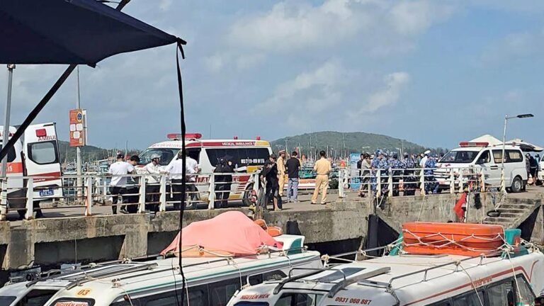 At least 15 Indian tourists die after boat capsizes near island off Vietnam; rescue operations are underway