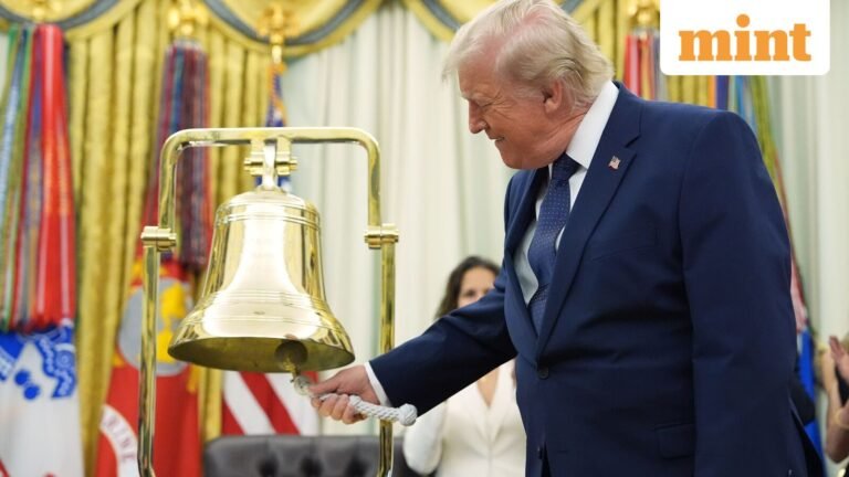 Trump rang the opening bell on Wall Street from the Oval Office to celebrate the launch of Trump Accounts | Today’s news